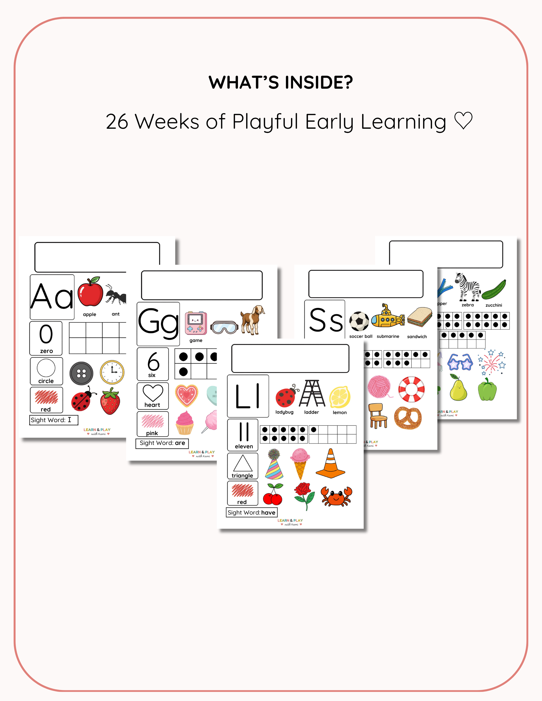 26 Learning Boards | A–Z Early Learning Printable Pack